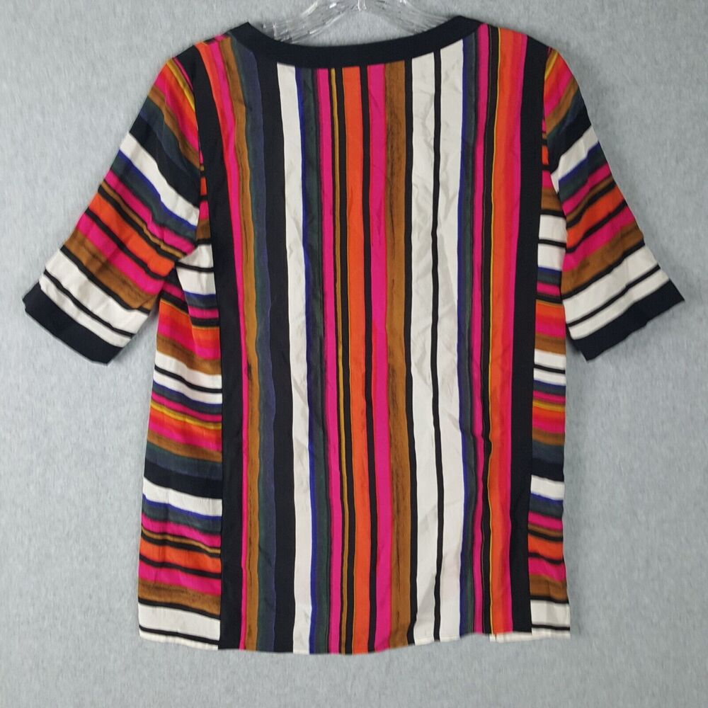 Trina Turk Womens Short Sleeve Silk Multi-color Blouse Top Size P - Picture 4 of 4